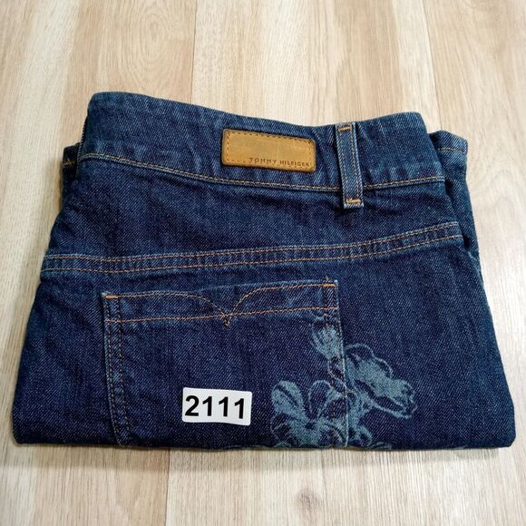 Tommy Hilfiger Jean Skirt Womens 16 (36)‎ Blue Cotton Blend Denim Dark - Picture 8 of 9